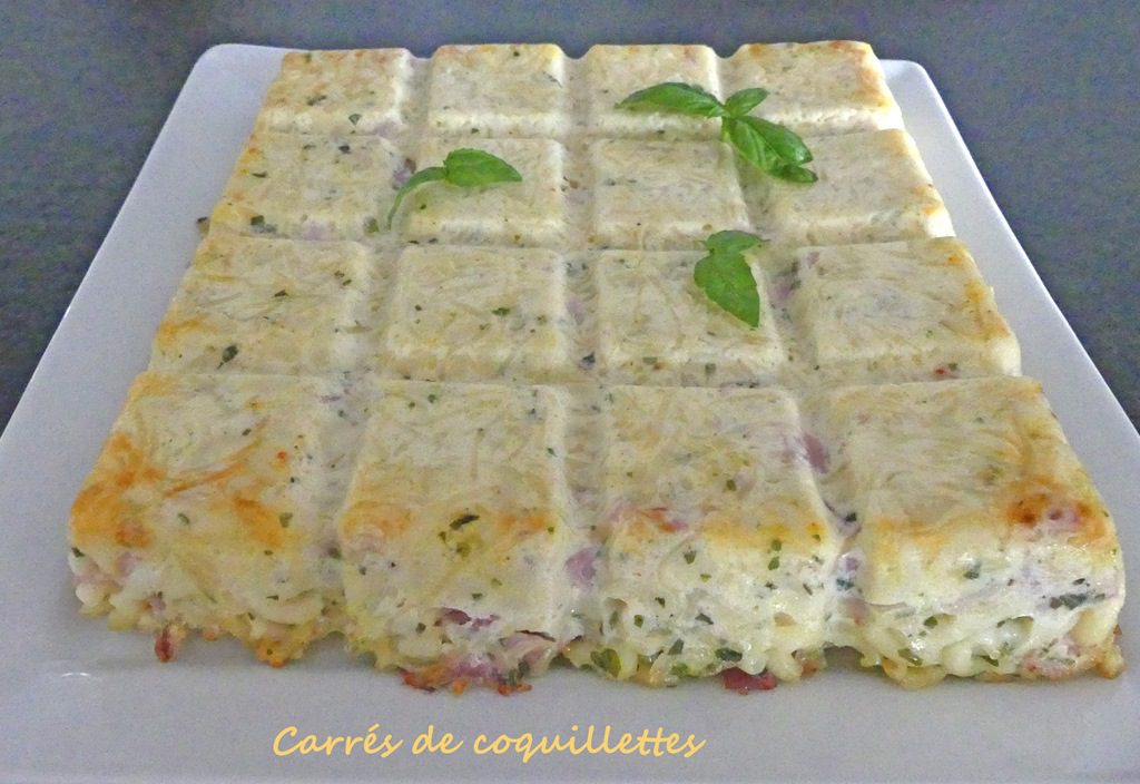 Carrés de coquillettes