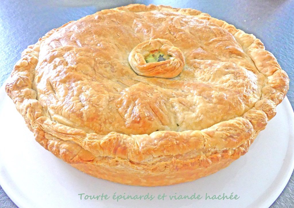 Tourte épinards et viande hachée