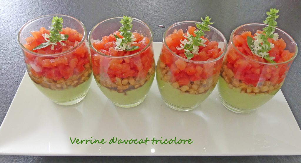 Verrine d’avocat tricolore