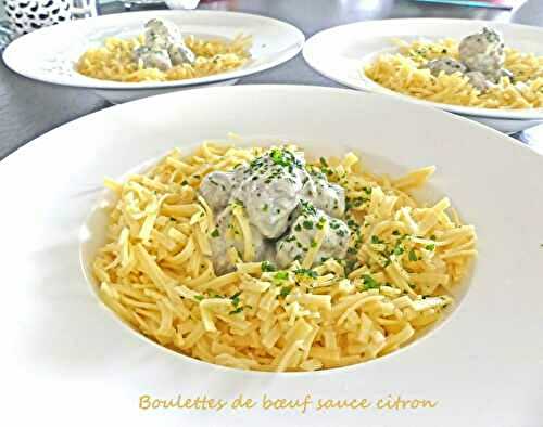Boulettes de bœuf sauce citron – Foodista challenge # 102