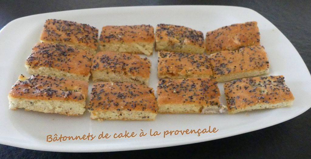 Bâtonnets de cake à la provençale