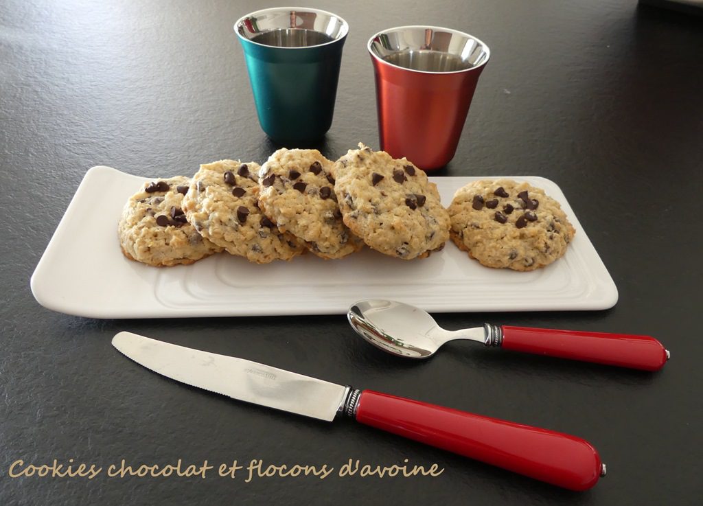 Cookies chocolat et flocons d’avoine