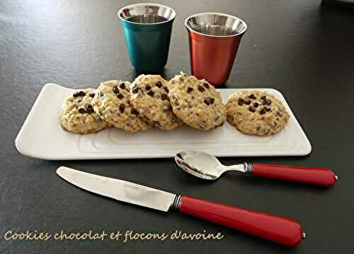 Cookies chocolat et flocons d’avoine