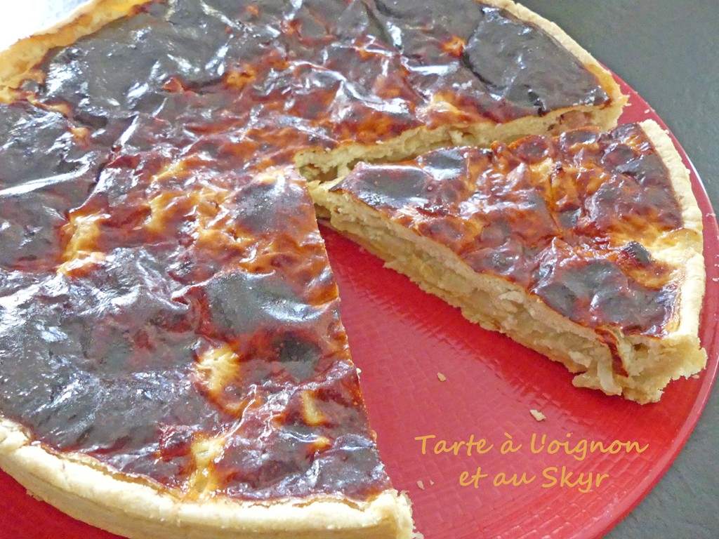 Tarte à l’oignon et au Skyr *  – Recettes autour d’un ingrédient # 119
