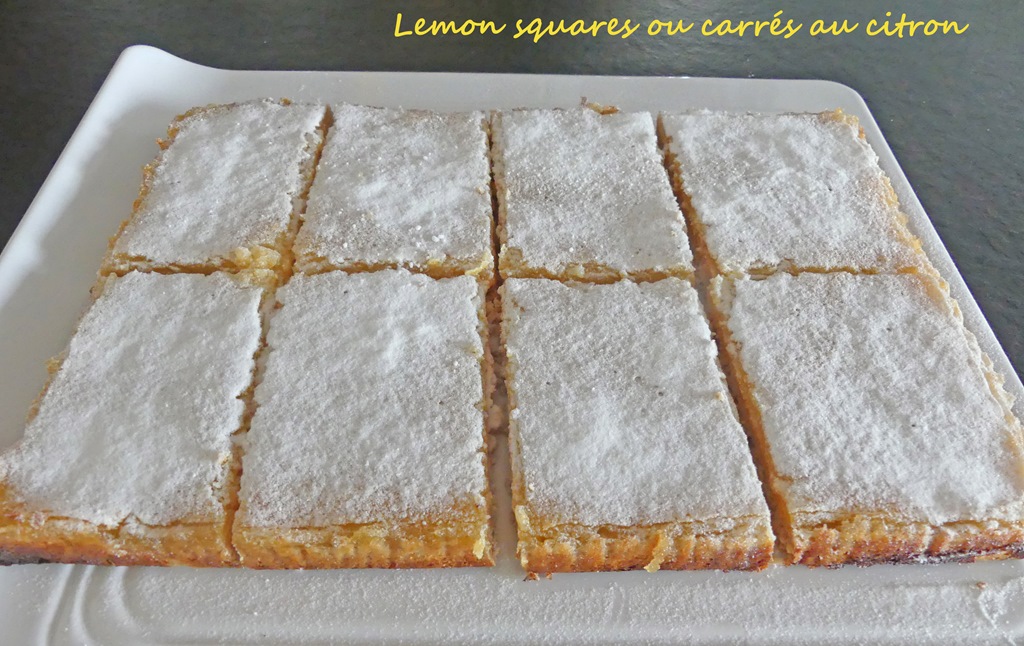 Lemon squares ou carrés au citron *
