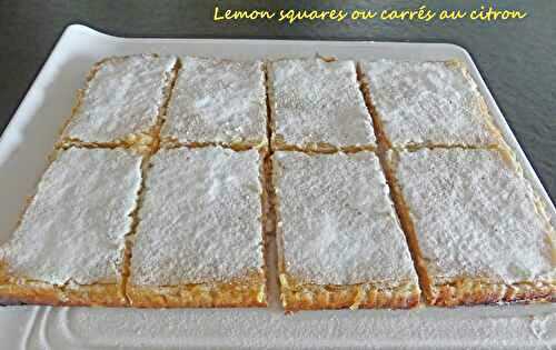 Lemon squares ou carrés au citron *
