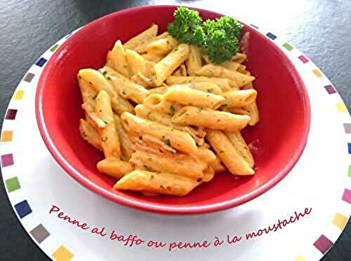 Penne al baffo ou penne à la moustache *