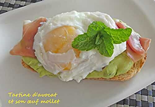 Tartine d’avocat et son œuf mollet *