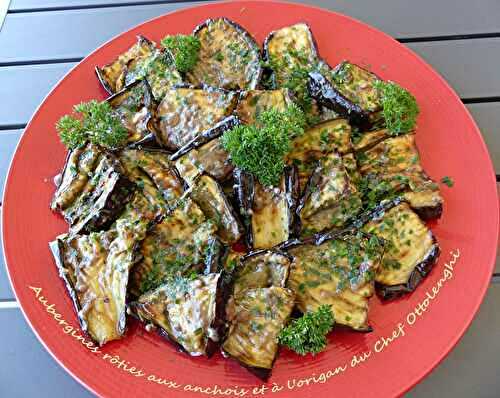 Aubergines rôties aux anchois et à l’origan du Chef Ottolenghi *