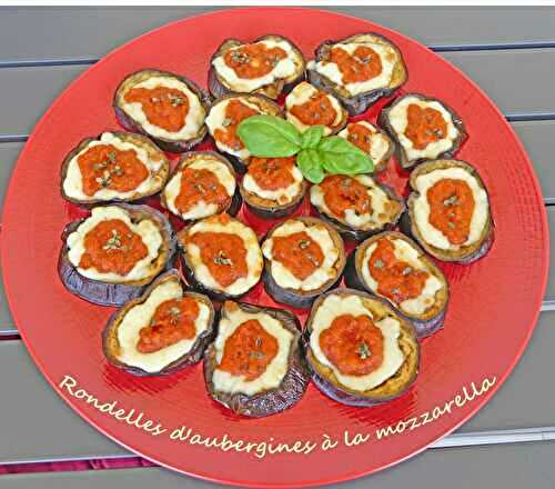 Rondelles d’aubergines à la mozzarella *- Bal du livre 5