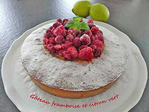 Gâteau framboise et citron vert *- Recettes autour d’un ingrédient # 122