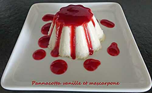 Pannacotta vanille et mascarpone *