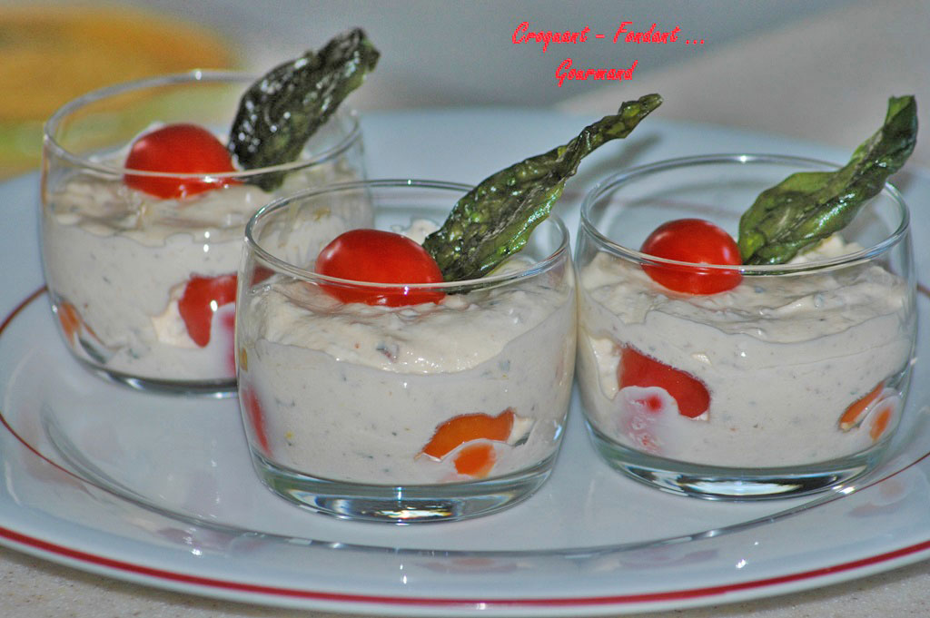 Bavarois de tomates au basilic *