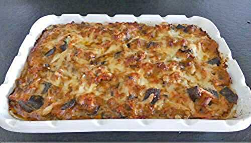 Gratin d’aubergines jambon et Beaufort *