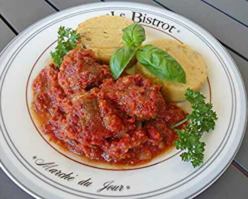 Boulettes de viande et polenta dorée *