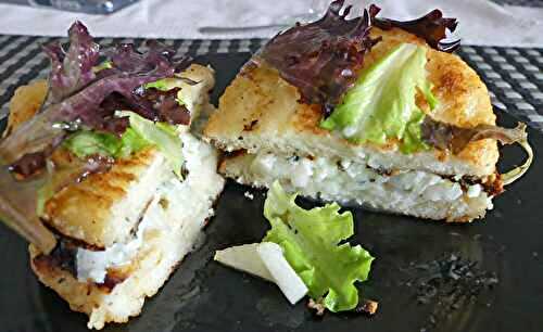 Hamburger façon pain perdu poire et gorgonzola * – Recette autour d’un ingrédient#125