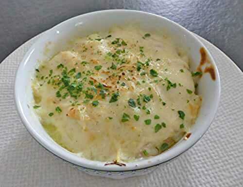 Cassolettes crémeuses crevettes St Jacques et saumon *