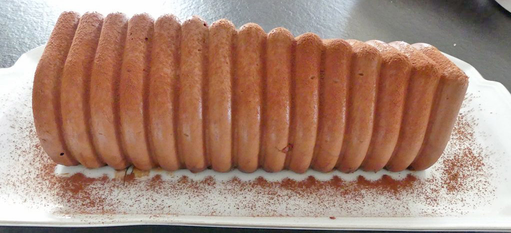 Bûche chocolat crème brulée *