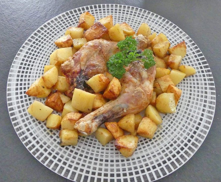 Cuisses de poulet et pommes de terre à l’air fryer Ninja *