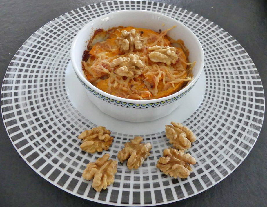 Gratin de butternut fromage et noix * –  Foodista challenge # 130