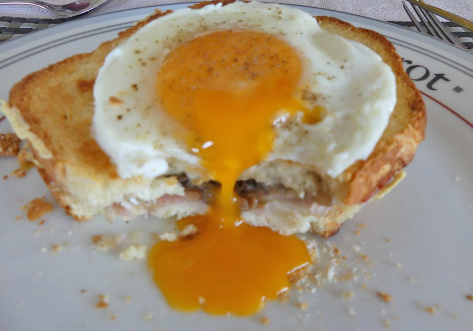 Croque champignons et œuf sur le plat* – Recette autour d’un ingrédient#132