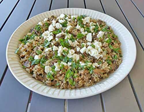Couscous aux champignons et à la feta de Yotam Ottolenghi *