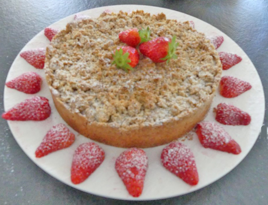 Sbriciolata à la ricotta et aux fraises *