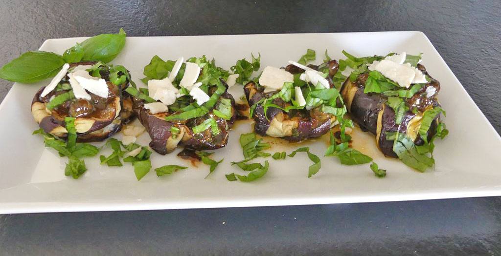 Aubergines à la vinaigrette italienne *
