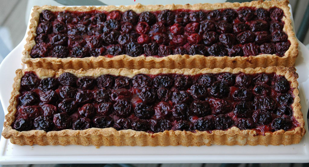 Tarte aux cerises et massepain *