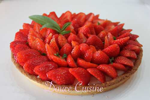 Tarte aux fraises et Verveine citronnelle