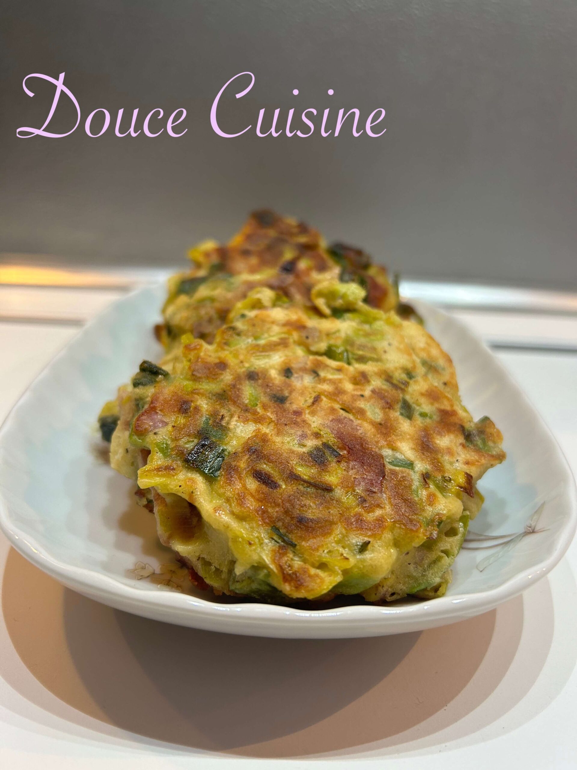 Pancakes poireaux lardons