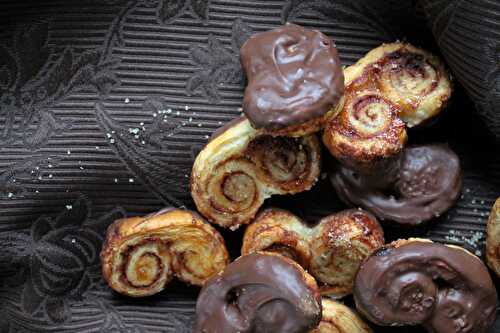 Palmiers feuilletés cannelle et chocolat