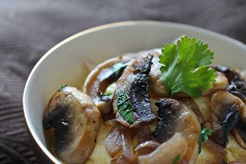 Polenta crémeuse aux champignons