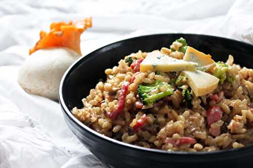 Risotto champignons brocoli