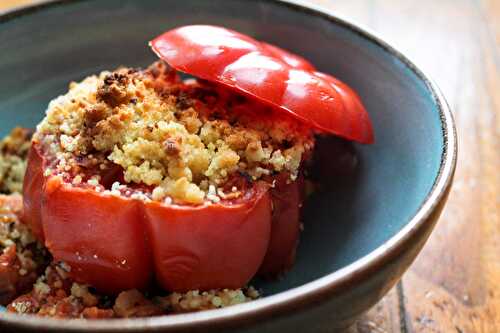 Tomate farcie végétarienne façon crumble