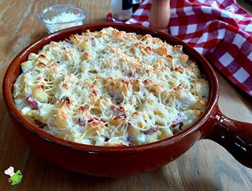 Gratin de pâtes à la crème de chou fleur