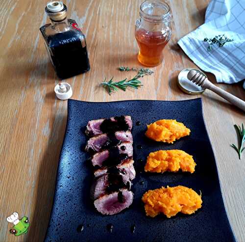 Magret de canard au miel et vinaigre balsamique