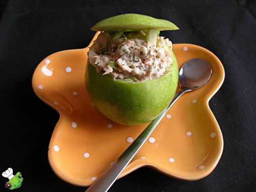 Pomme granny aux rillettes de thon et surimi