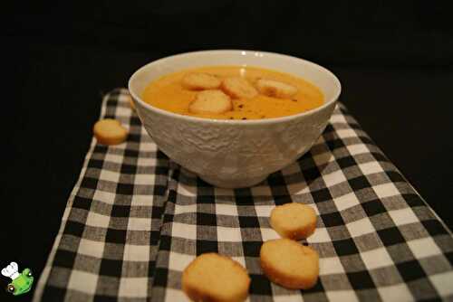 Velouté de carottes et lentilles de corail