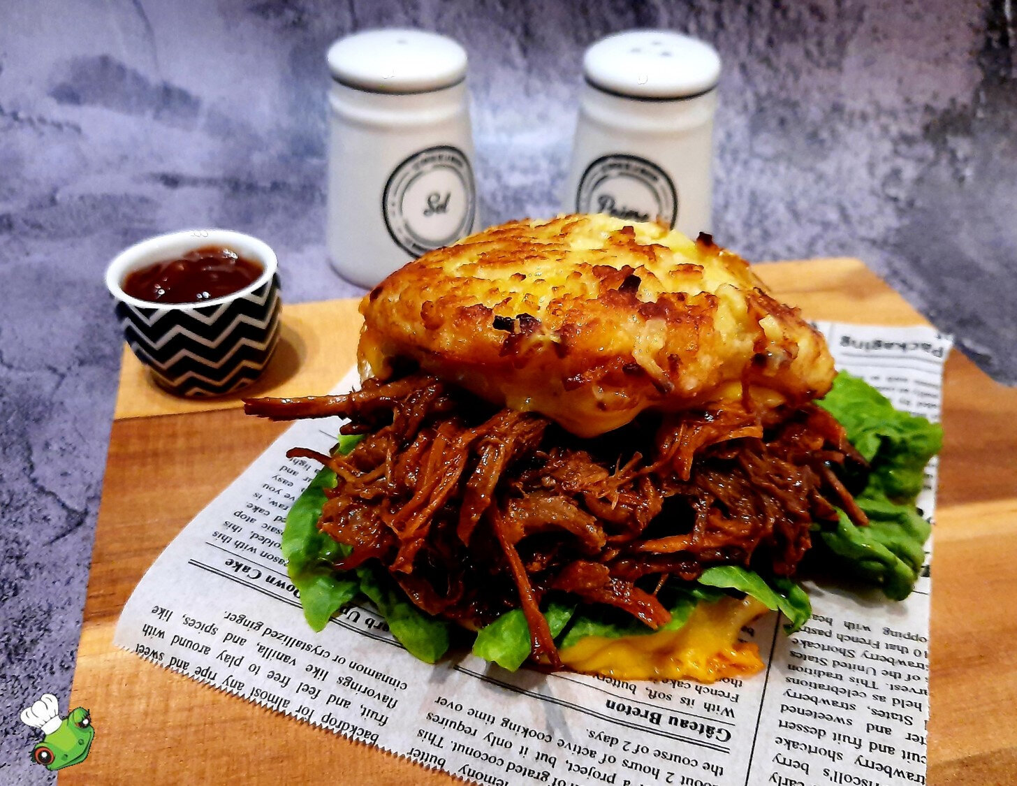Burger au pulled pork ou porc effiloché