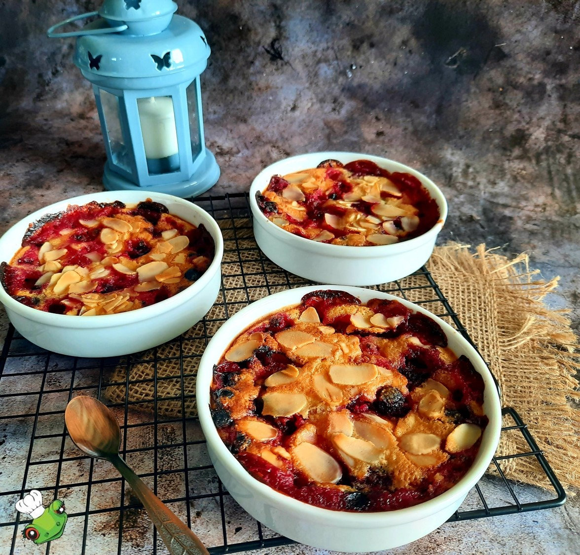 Clafoutis fruits rouges et amandine