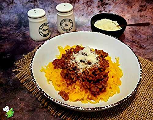 Courge spaghetti à la bolognaise
