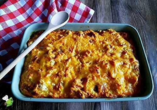 Gratin façon pain perdu au Jambon et Cheddar