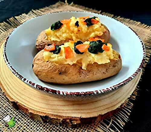 Pomme de terre farcies saumon épinards