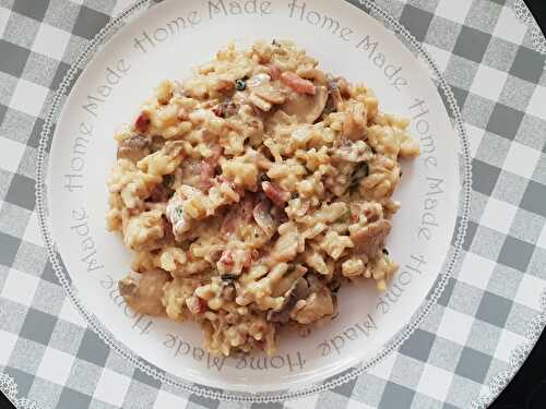 Risotto champignons lardons - 7 pp