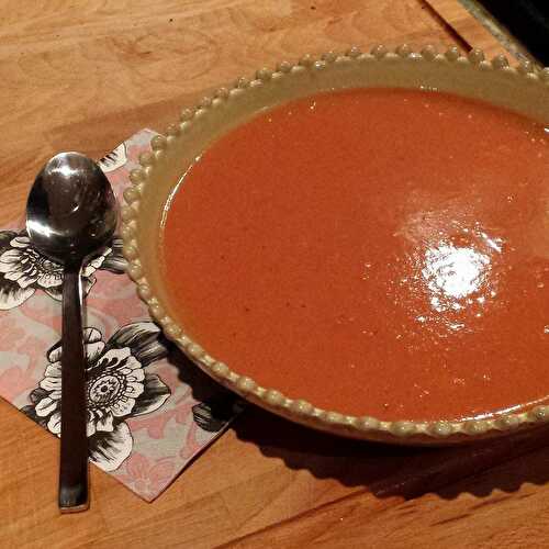 La soupe maison à la tomate , ma préférée!