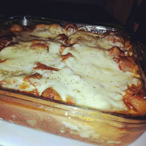 Lasagnes aux courgettes et champignons