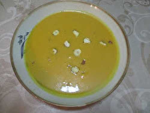 Velouté de patates douces au lait de coco