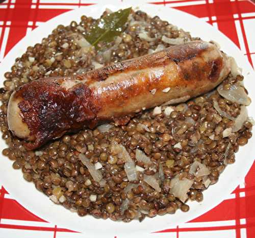 Andouillette aux lentilles vertes