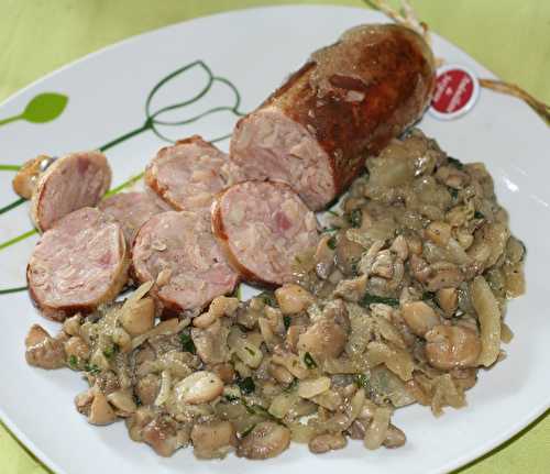 Andouillette de Jargeau à la plancha et sa duxelle